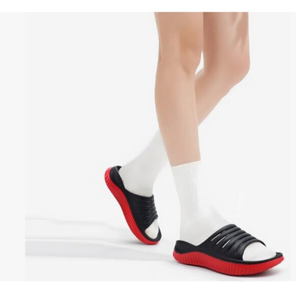 NEW GPOS Recovery Slide Orthotic Plantar Fasciitis Relief black/red pink/white - Picture 7 of 14